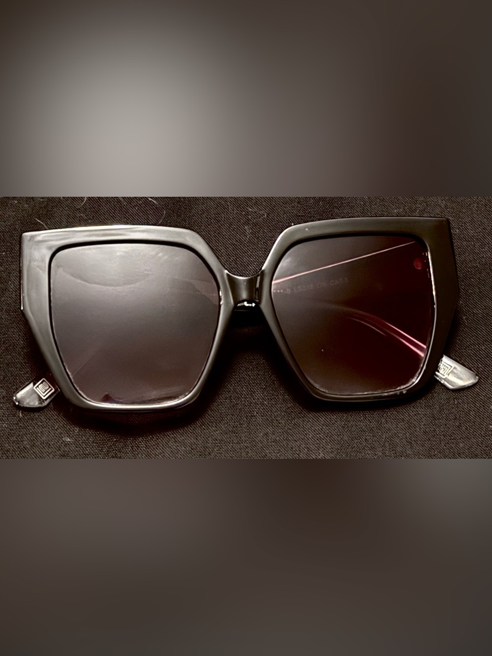 Laundry By Shelli Segal Black Oversized Women's Sunglasses